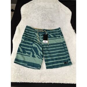 New Oakley Forest Green Mens Board Swim Shorts Size 38 NWT Bottoms